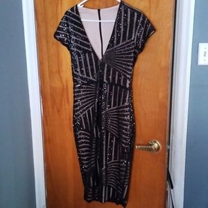 Black sequin dress